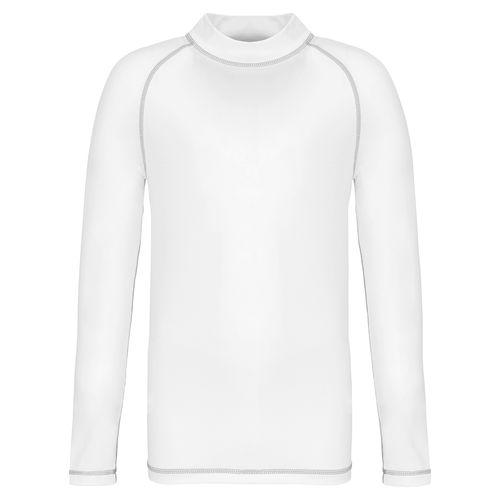 Achat T-shirt technique à manches longues avec protection anti-UV enfant - blanc
