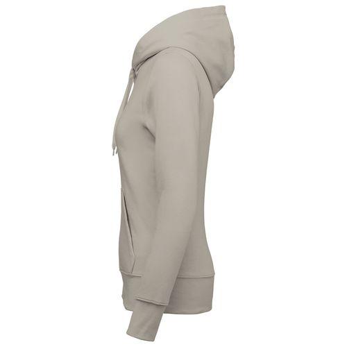 Achat Sweat-shirt écoresponsable zippé à capuche femme - blanc argile