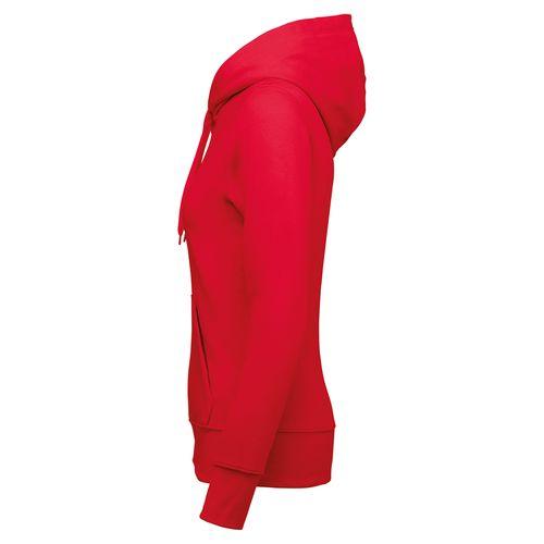 Achat Sweat-shirt écoresponsable zippé à capuche femme - rouge