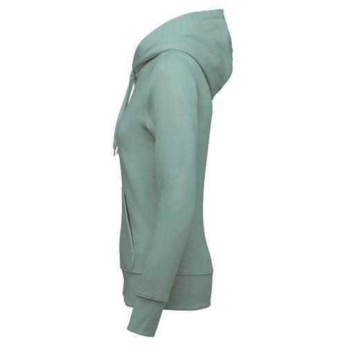Achat Sweat-shirt écoresponsable zippé à capuche femme - vert sauge