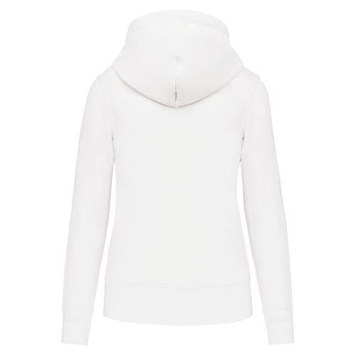 Achat Sweat-shirt écoresponsable zippé à capuche femme - blanc