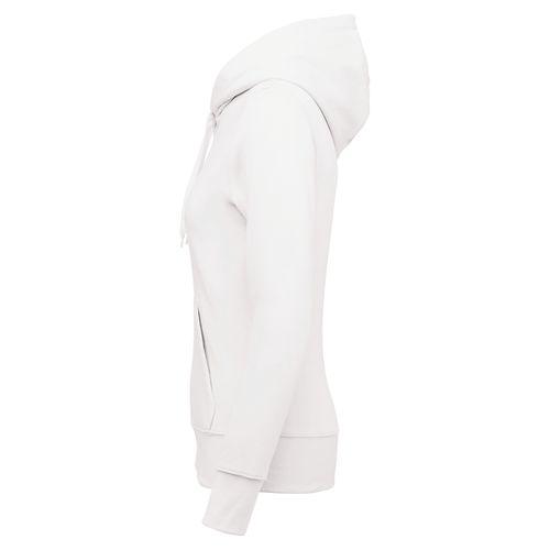 Achat Sweat-shirt écoresponsable zippé à capuche femme - blanc