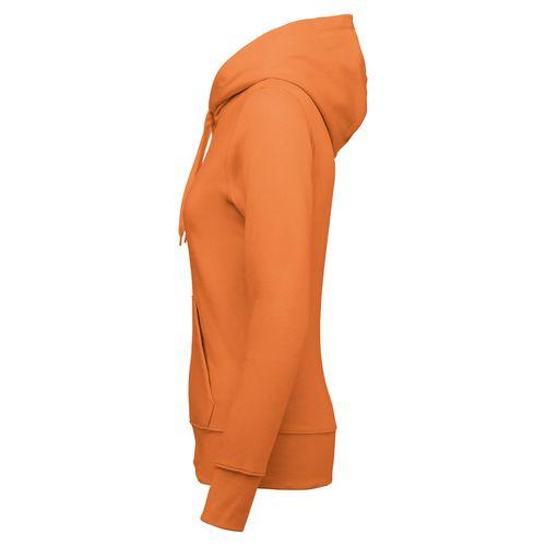Achat Sweat-shirt écoresponsable zippé à capuche femme - orange clair