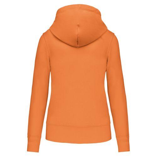 Achat Sweat-shirt écoresponsable zippé à capuche femme - orange clair