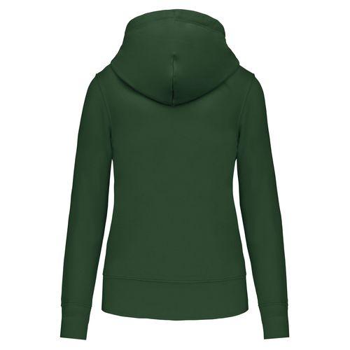 Achat Sweat-shirt écoresponsable zippé à capuche femme - vert forêt
