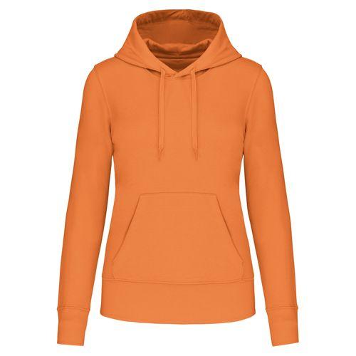 Achat Sweat-shirt écoresponsable à capuche femme - orange clair