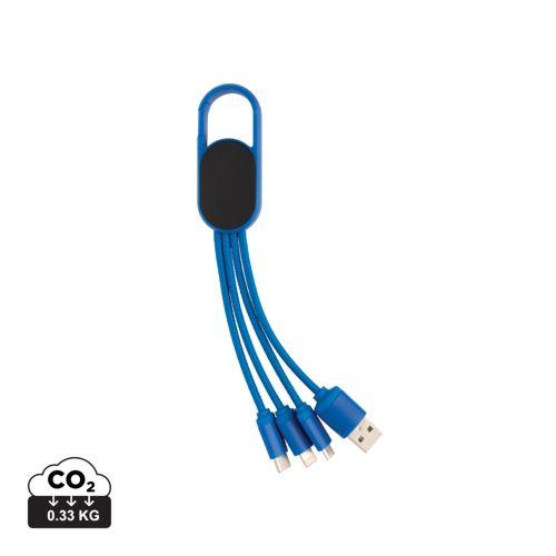 Achat Câble 4 en 1 avec mousqueton - bleu