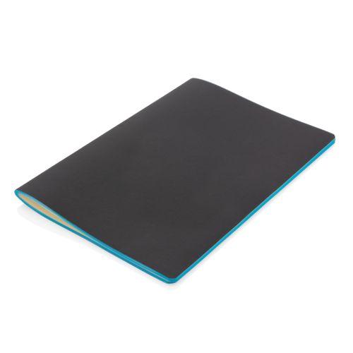 Achat Carnet de notes A5 avec couverture souple et bord coloré - bleu clair