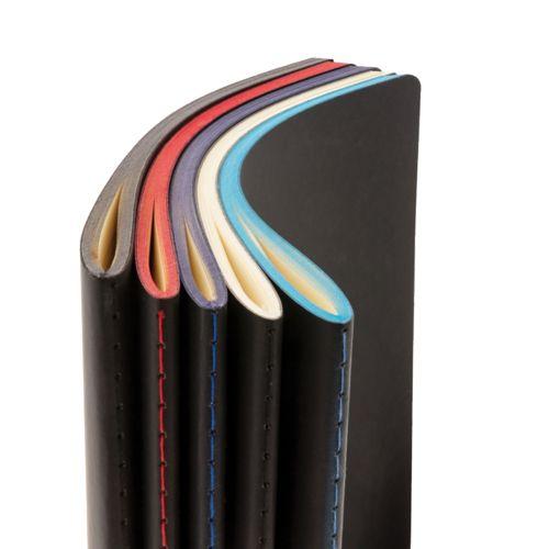 Achat Carnet de notes A5 avec couverture souple et bord coloré - bleu