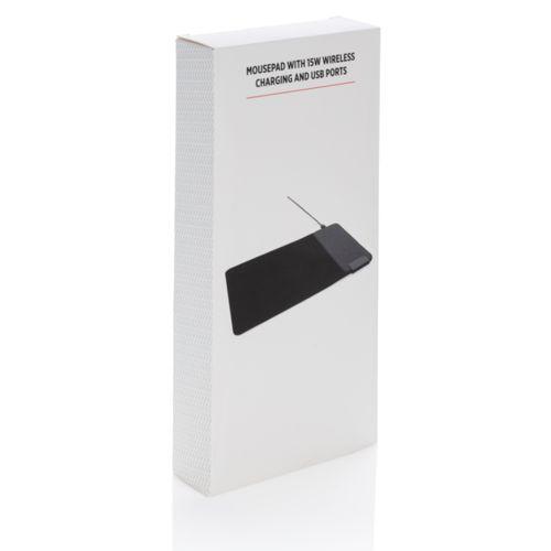 Achat Tapis de souris avec ports USB et chargeur à induction 15W - noir