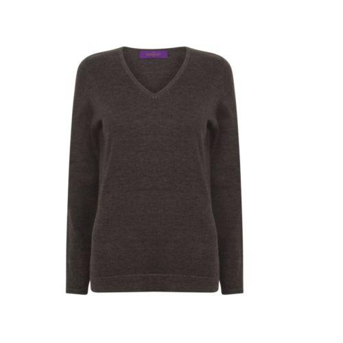 Achat Pull col V femme - gris chiné