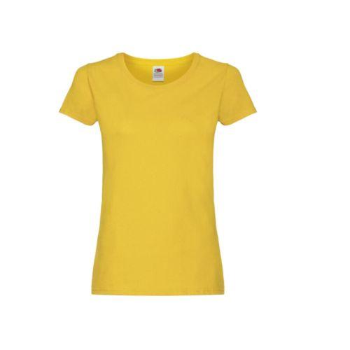 Achat Tee-shirt femme col rond - jaune tournesol