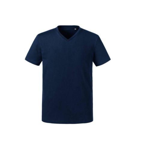 Achat T-shirt organique col V homme - bleu marine classique