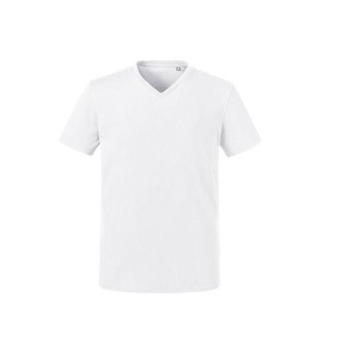 Achat T-shirt organique col V homme - blanc