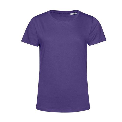 Achat T-shirt femme col rond 150 organique - pourpre vif