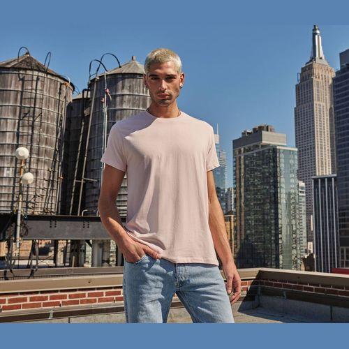 Achat T-shirt homme col rond 150 organique - gris asphalte