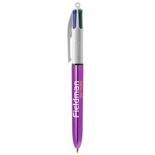 Achat BIC® 4 Colours Shine bille + Lanyard - violet métallisé