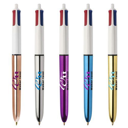 Achat BIC® 4 Colours Shine bille - or rose