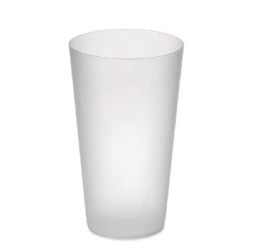 Achat Frosted PP cup 550 ml - blanc transparent