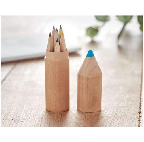 Achat 6 crayons dans un étui en bois - bois