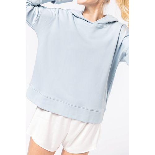 Achat Sweat-shirt capuche Lounge bio femme - bleu marine