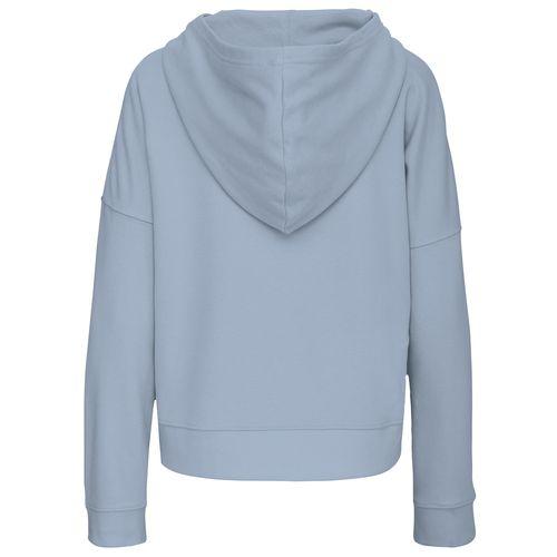 Achat Sweat-shirt capuche Lounge bio femme - bleu aqua foncé