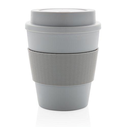 Achat Mug en PP recyclable avec couvercle à vis 350ml - gris