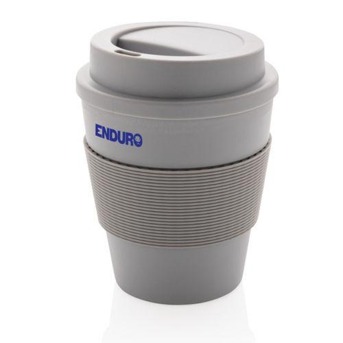 Achat Mug en PP recyclable avec couvercle à vis 350ml - gris
