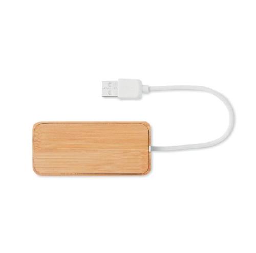 Achat Hub USB 3 ports Bambou - bois