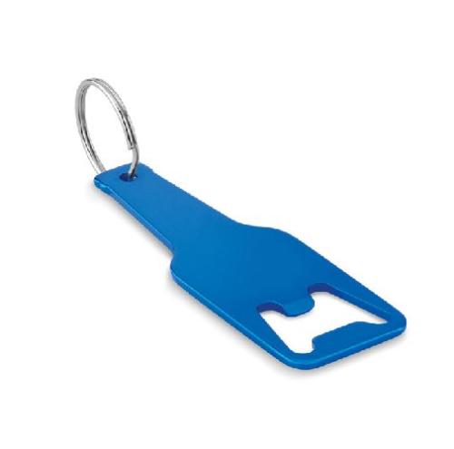 Achat Porte-clés decapsuleur en alu - bleu