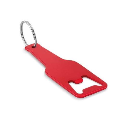 Achat Porte-clés decapsuleur en alu - rouge
