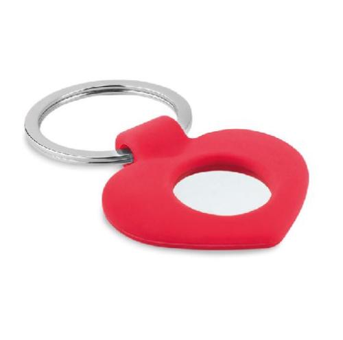 Achat Porte clés cœur avec jeton - rouge