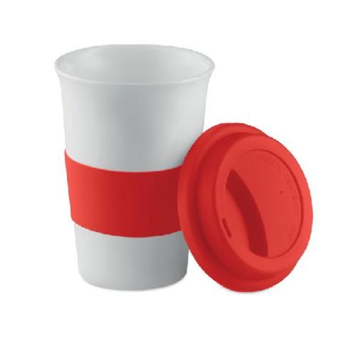 Achat Mug céramique avec silicone - rouge