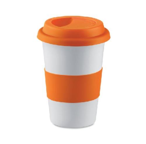 Achat Mug céramique avec silicone - orange