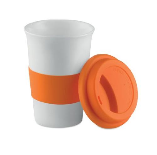 Achat Mug céramique avec silicone - orange