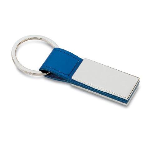 Achat Porte-clés PU et métal - bleu