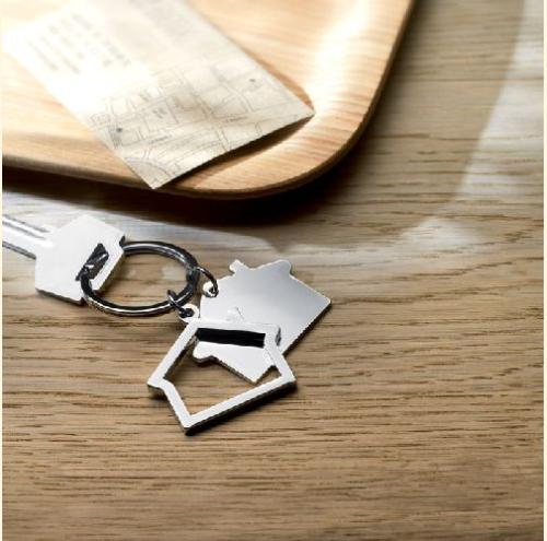 Achat Porte-clés en alliage de métal - argenté brillant