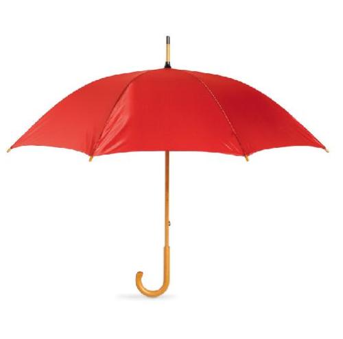 Achat Parapluie avec poignée en bois - rouge