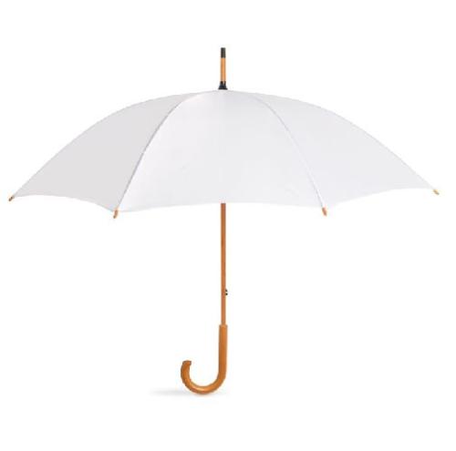 Achat Parapluie avec poignée en bois - blanc