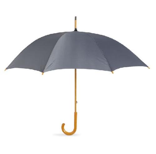 Achat Parapluie avec poignée en bois - gris