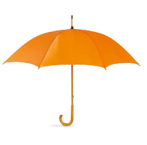 Achat Parapluie avec poignée en bois - orange