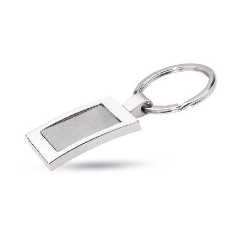 Achat Porte-clés rectangulaire métal - argenté brillant