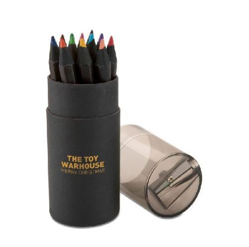Achat 12 crayons de couleurs noirs - noir