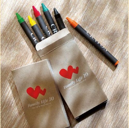 Achat Etui 6 crayons cire - multicolore
