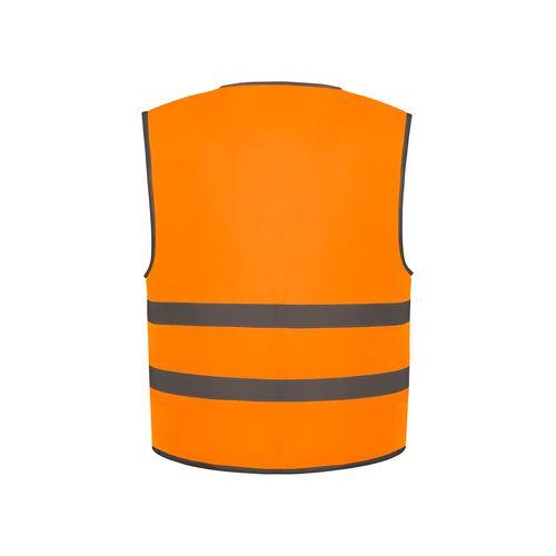 Achat Gilet avec bordure et bandes réfléchissantes - orange néon