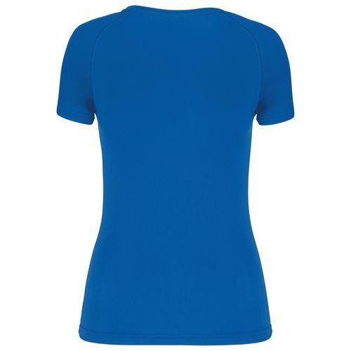 Achat T-shirt de sport manches courtes col v femme - bleu aqua