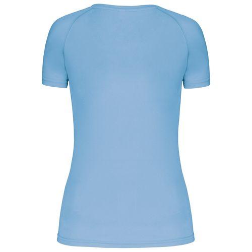 Achat T-shirt de sport manches courtes col v femme - bleu ciel