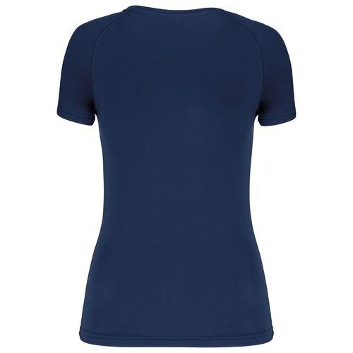 Achat T-shirt de sport manches courtes col v femme - bleu marine sport