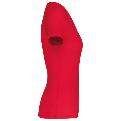 Achat T-shirt de sport manches courtes col v femme - rouge