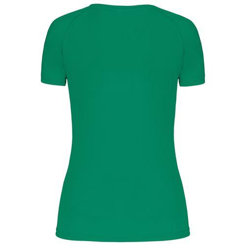 Achat T-shirt de sport manches courtes col v femme - vert kelly